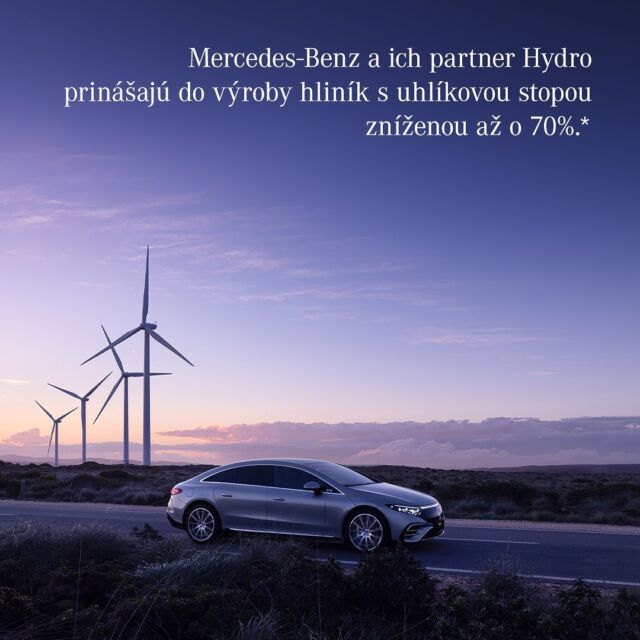 Mercedes-Benz sa spojil s Nórskou spoločnosťou Hydro a spoločnými silami dokázali vyrobiť súčasti automobilov Mercedes-Benz s uhlíkovou stopou zníženou až o 70% oproti Európskemu priemeru, no aj napriek tomu splnil všetky bezpečnostné testy, ktorým bol podrobený.

Medzi prvými automobilmi, ktoré obdržia súčiastky z tohoto typu hliníku budú elektrické modely EQS od Mercedes-EQ a EQE od Mercedes-EQ.

Aj takýmto krokom vpred sa Mercedes-Benz snaží napredovať v oblasti udržateľnosti.

*70% zníženie oproti Európskemu priemeru predstavuje finálnu uhlíkovú stopu na úrovni 2.8 kg CO₂ / 1 kg hliníku.

#mercedesbenz  #udrzatelnost #sustainability #elektromobilita #ev